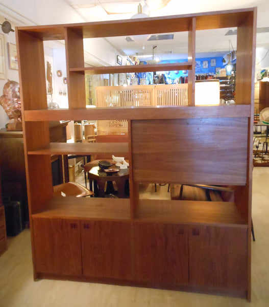Large Teak Wall Unit
