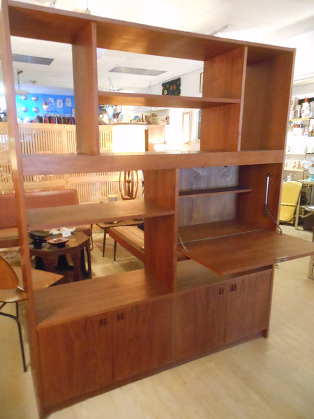 Large Teak Wall Unit