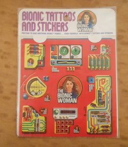 1976 Bionic Woman Tattoos & Stickers