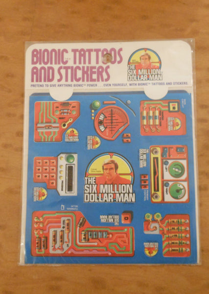 Vintage Six Million Dollar Man Tattoos & Stickers