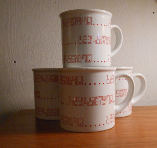 4 Horchow Japan Numerical Mugs