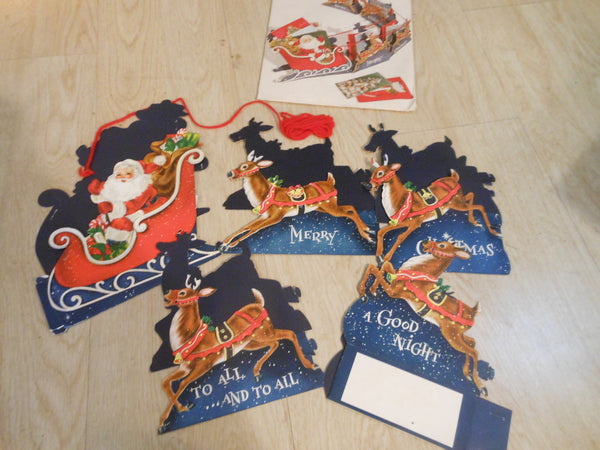 Vintage Santa's Sleigh Card Holder