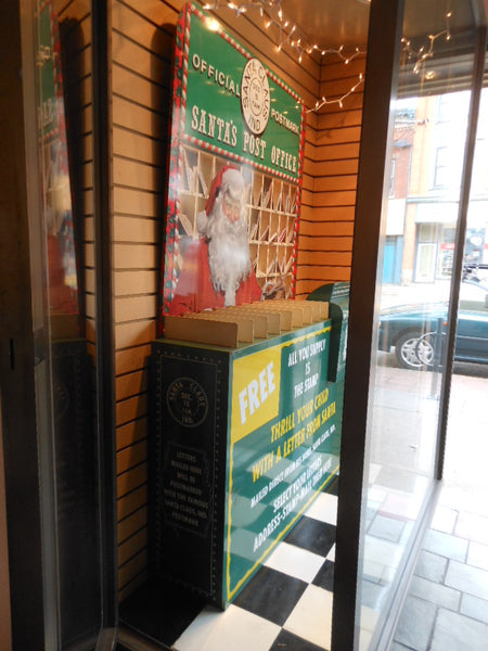 Vintage Metal Santa's Post Office Display