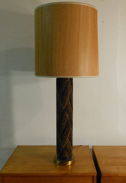 Pair Wallpaper Roller Lamps