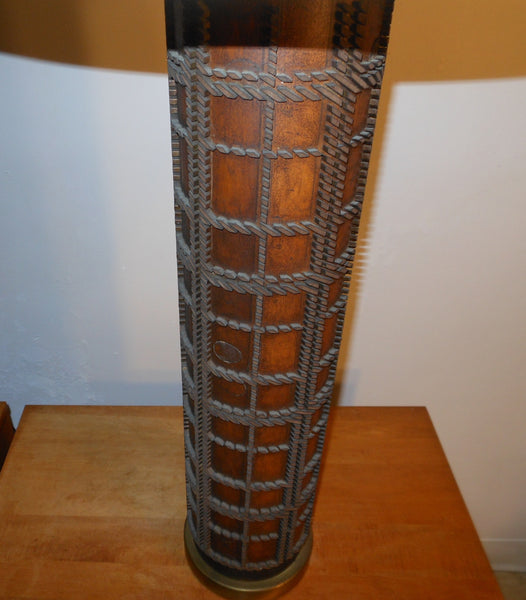 Pair Wallpaper Roller Lamps