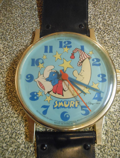 Vintage Giant Smurf Watch Clock