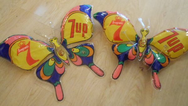 Inflatable Seagram's 7Up Butterfly w/ Peter Max like Graphics