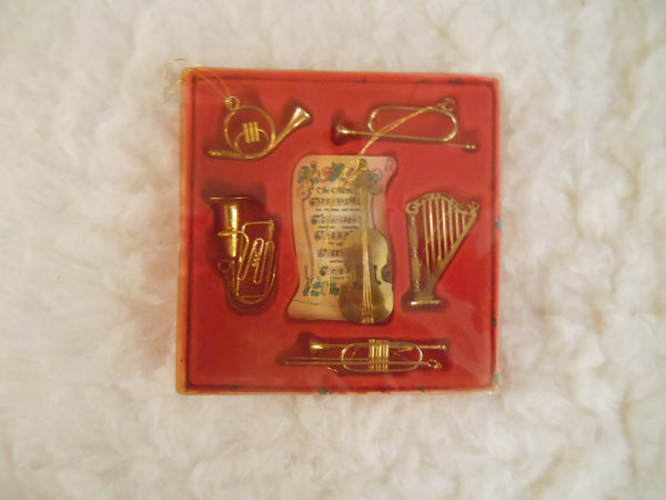 Vintage Christmas Symphony Instruments Ornaments