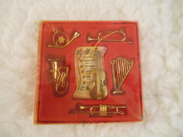 Vintage Christmas Symphony Instruments Ornaments