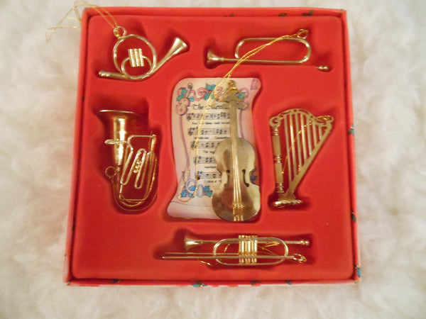 Vintage Christmas Symphony Instruments Ornaments