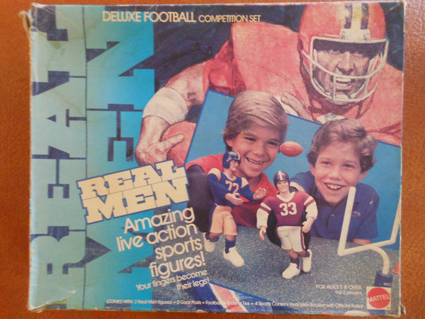 Vintage Mattel Real Men Finger Puppet Football Set