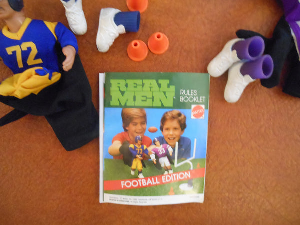 Vintage Mattel Real Men Finger Puppet Football Set
