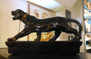 1950s Lane & Co. Ceramic Panther TV Lamp