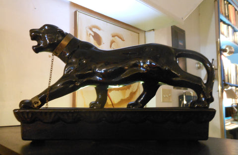 1950s Lane & Co. Ceramic Panther TV Lamp