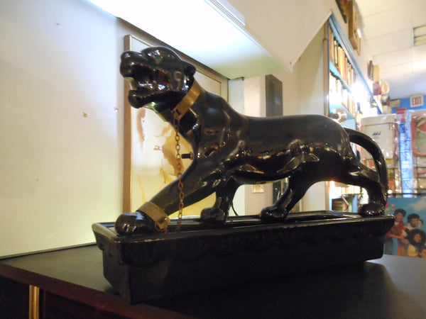 1950s Lane & Co. Ceramic Panther TV Lamp