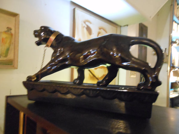 1950s Lane & Co. Ceramic Panther TV Lamp