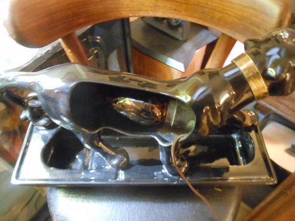 1950s Lane & Co. Ceramic Panther TV Lamp