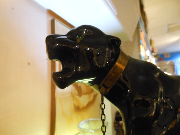 1950s Lane & Co. Ceramic Panther TV Lamp