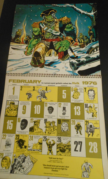 The Mighty Marvel Bicentennial 1976 Calendar