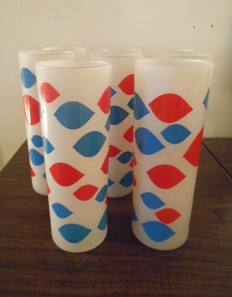 Set of 8 Libbey Dairy Queen Frosted Glasses