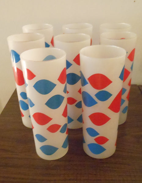 Set of 8 Libbey Dairy Queen Frosted Glasses