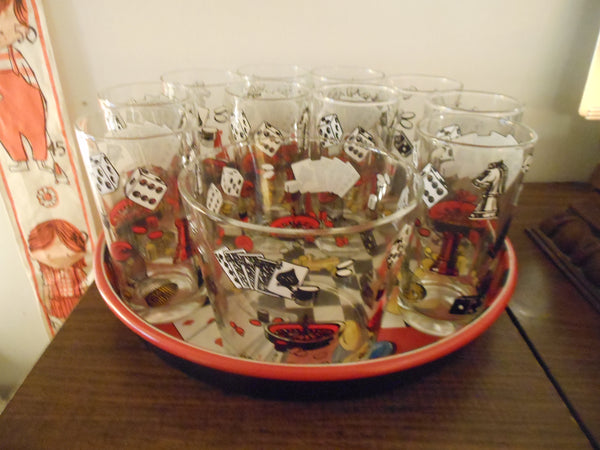 Hazel Atlas Casino Drinkware Set