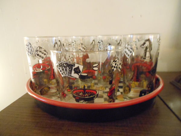 Hazel Atlas Casino Drinkware Set