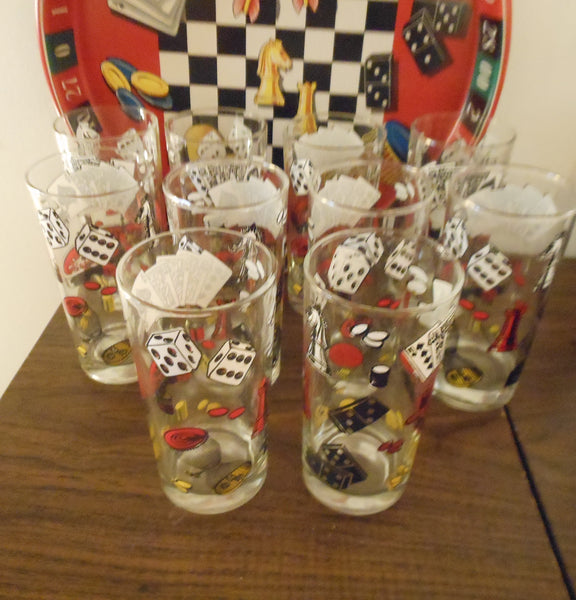 Hazel Atlas Casino Drinkware Set