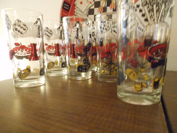Hazel Atlas Casino Drinkware Set