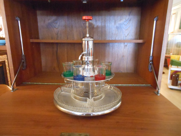 Vintage Shot Dispenser and Relish Tray