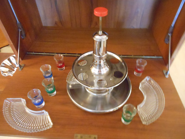 Vintage Shot Dispenser and Relish Tray