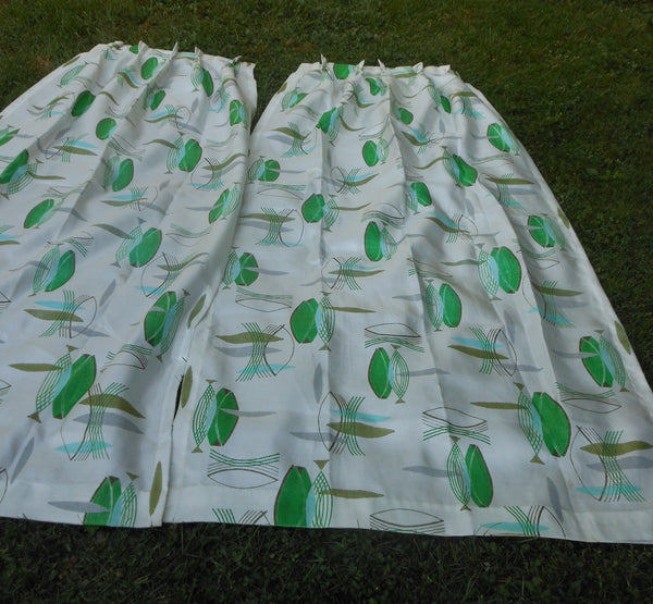 2 MCM Drape Panels Atomic Fish