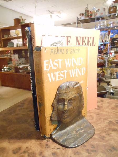 Vintage Brass Egyptian Pharoah Bookends