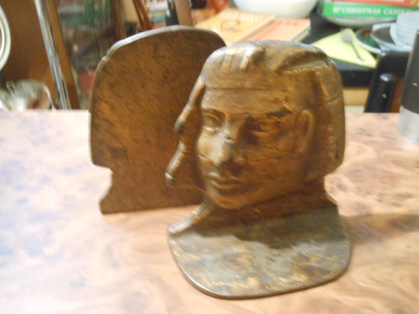 Vintage Brass Egyptian Pharoah Bookends