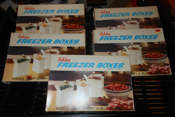 Vintage 70's Holiday Freezer Boxes