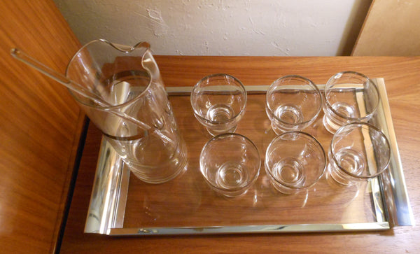 Vintage Glass Martini Set