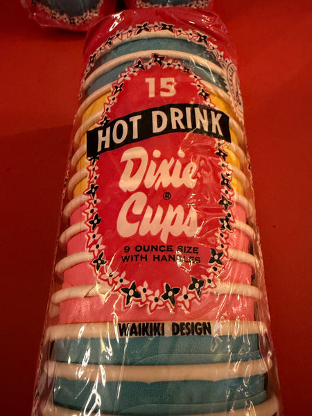 Vintage Waikiki Dixie Cups in Sleeve