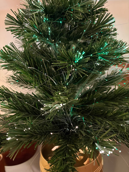 Vintage Bradford Novelty Fiber Optic Table Top Tree