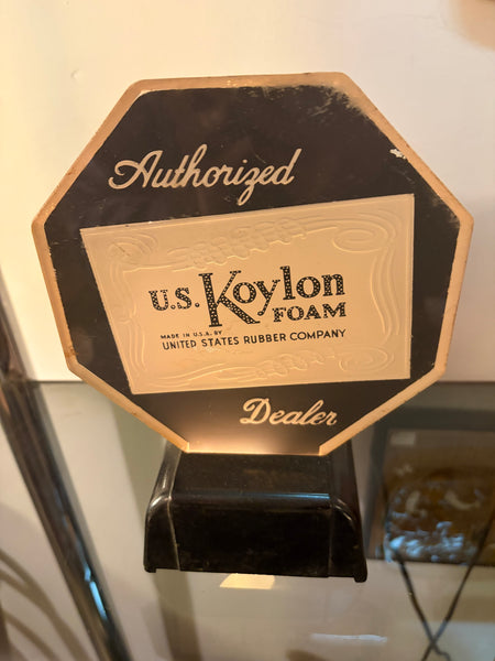 Art Deco Advertising Light for U.S. Koylon Foam