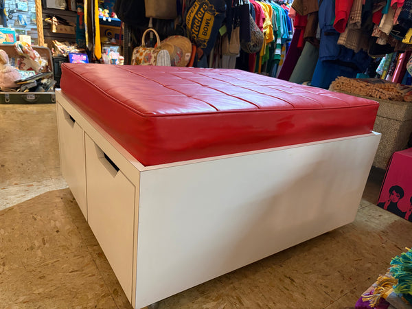 Rare Vintage Modern Seating/Storage Ottoman