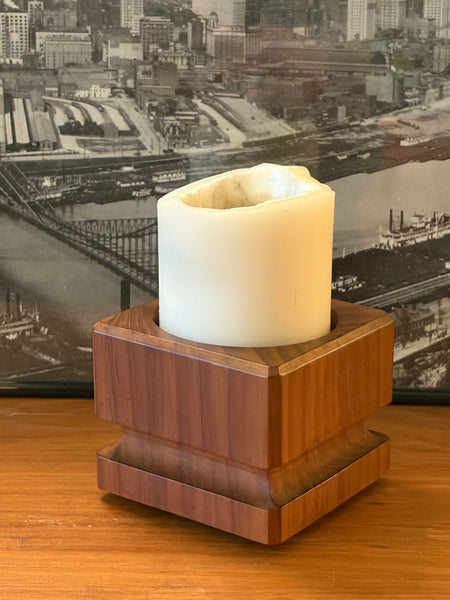 Kalmar Teak Wood Candleholder