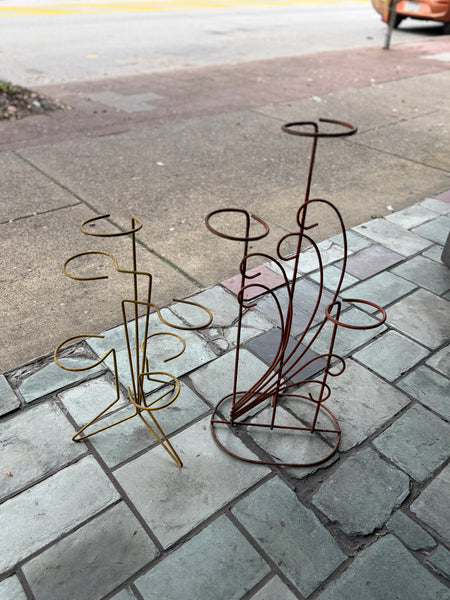 Vintage MCM Wire Plant Stands