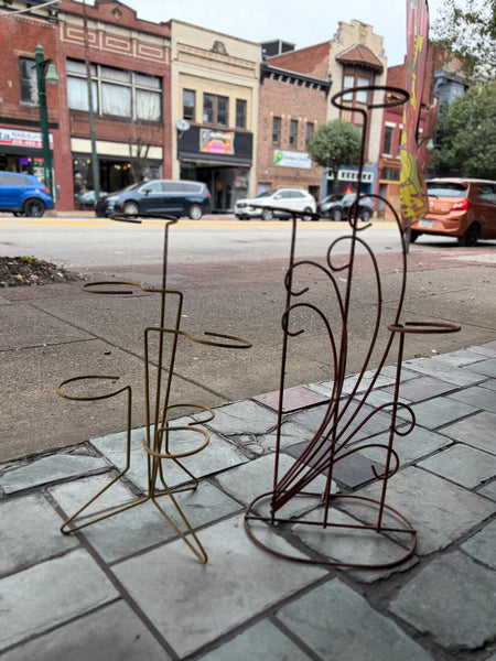 Vintage MCM Wire Plant Stands