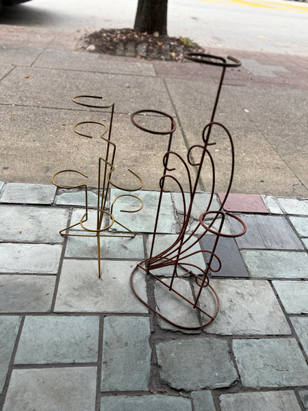 Vintage MCM Wire Plant Stands