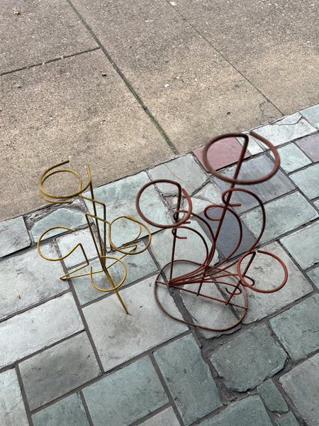 Vintage MCM Wire Plant Stands