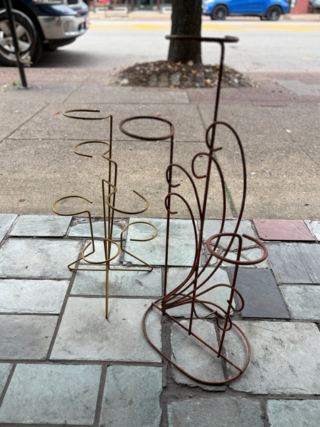 Vintage MCM Wire Plant Stands