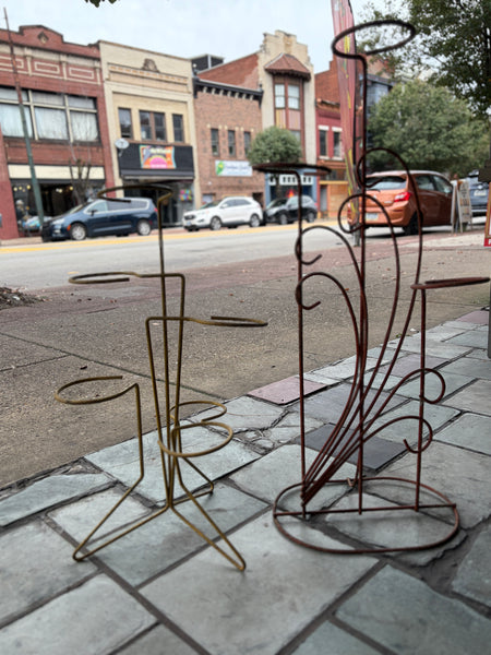 Vintage MCM Wire Plant Stands