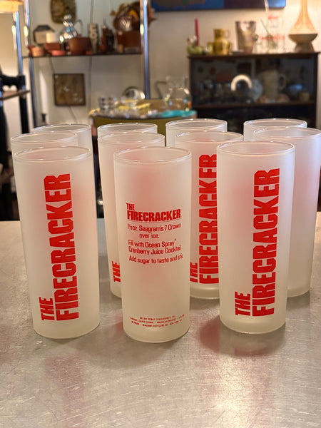 1970s The Firecracker Highball Glasses