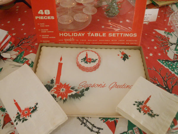 1960 Holiday Table Settings Paper Set
