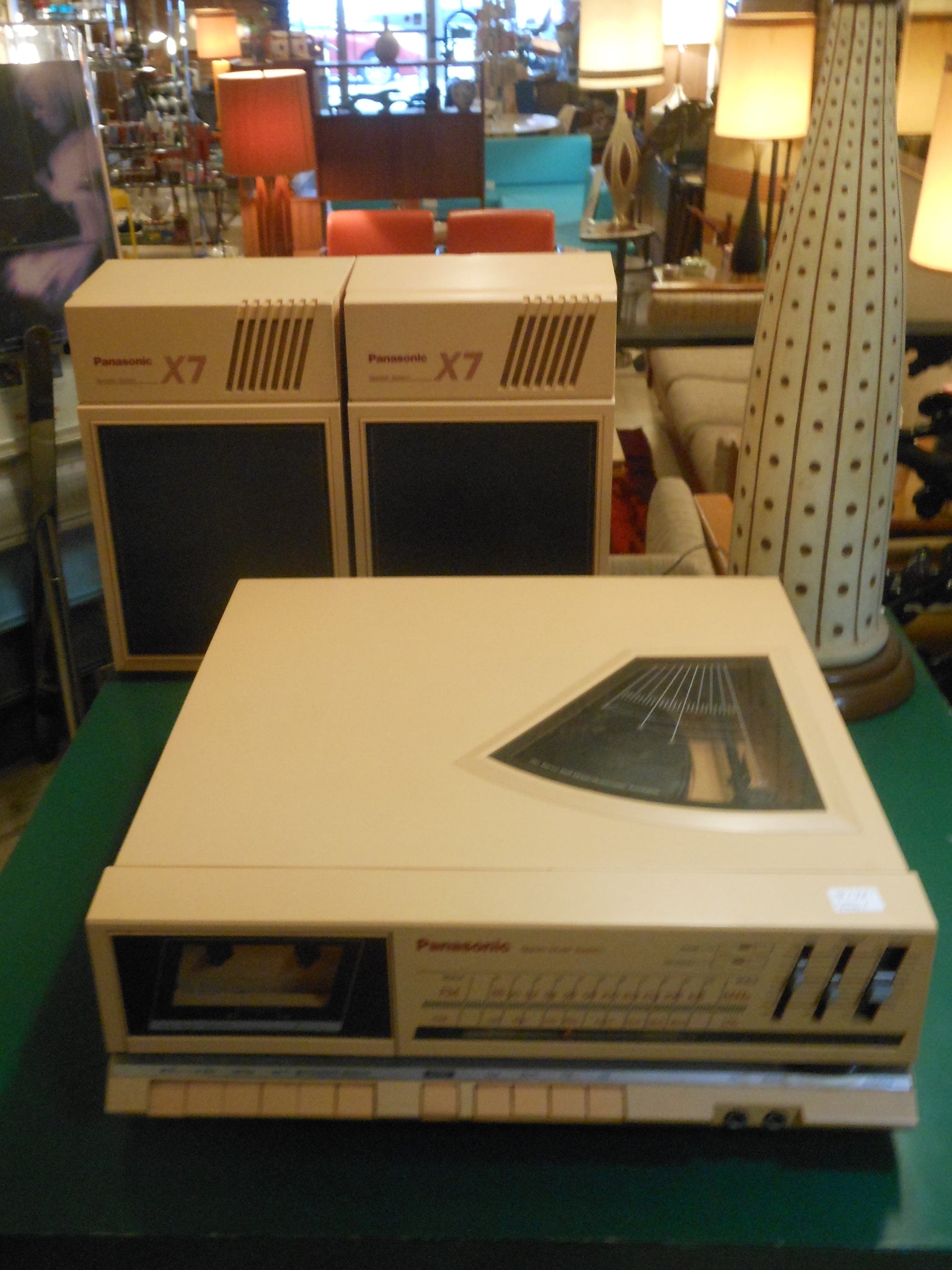 1985 Panasonic X7 Turntable, Cassette, Radio & Speakers Stereo